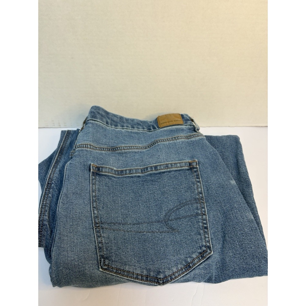 American Eagle Women's Super High Rise Strigid Curvy Baggy Straight Size 20R